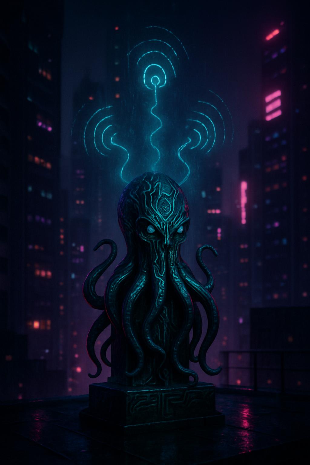 Cthulhu Cyberpunk statue